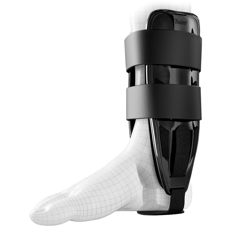 Braceapedia AnklePro Air Gel Stirrup Ankle Brace, Hard Core Side Stabilizer With Removable Cold Therapy Air Cushion & Gel Pad for Ankles, Ankle Brace for Women and Men, Ankle Support, Regular, Black - Image 1